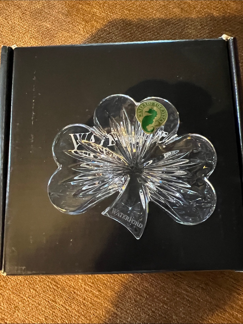 Waterford Clear Crystal Shamrock